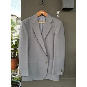 Vintage Haggar USA Gentleman’s Fit 42L Gray Wool Blazer Sport Coat Suit Jacket